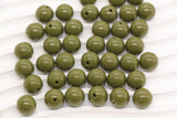 12mm Olive Green Gumball Beads #491