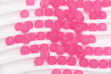 8mm Matte Pink Acrylic Round Beads