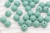 14mm Dusty Green Acrylic Gumball Beads