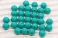 12mm Aqua Green Acrylic Gumball Beads