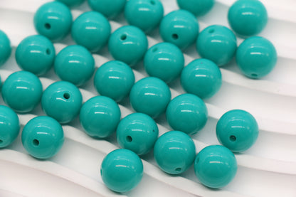 12mm Aqua Green Acrylic Gumball Beads #1751