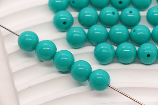 12mm Aqua Green Acrylic Gumball Beads #1751