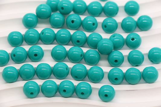 10mm Aqua Green Gumball Beads #1750