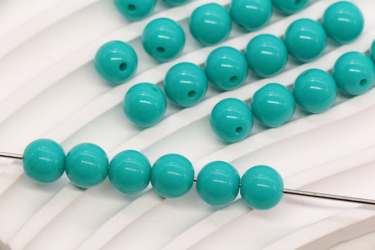 10mm Aqua Green Gumball Beads #1750