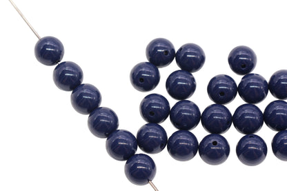 12mm Navy Acrylic Gumball Beads