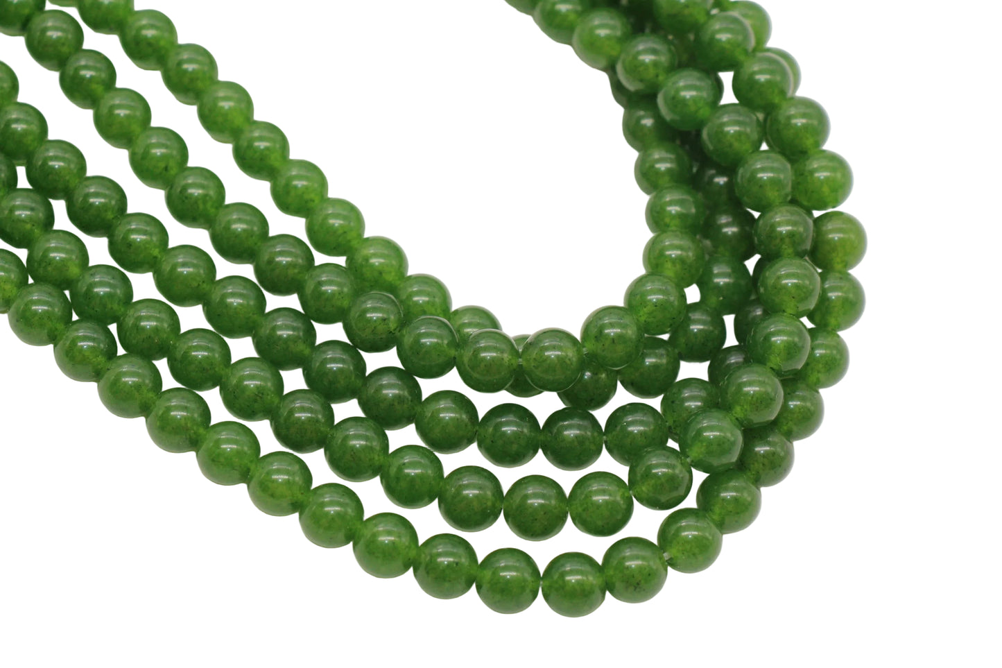 Dark Green Jade Gemstone Beads #81