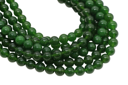 Dark Green Jade Gemstone Beads #81