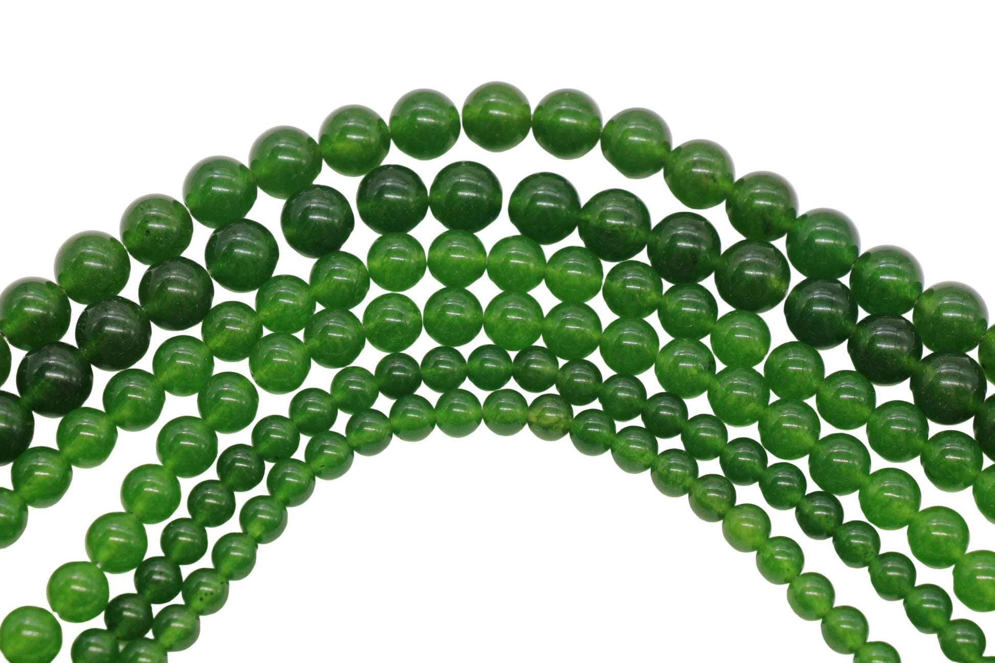 Dark Green Jade Gemstone Beads #81