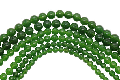 Dark Green Jade Gemstone Beads #81
