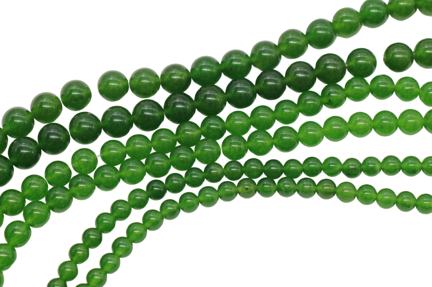 Dark Green Jade Gemstone Beads #81