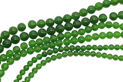 Dark Green Jade Gemstone Beads #81