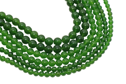 Dark Green Jade Gemstone Beads #81