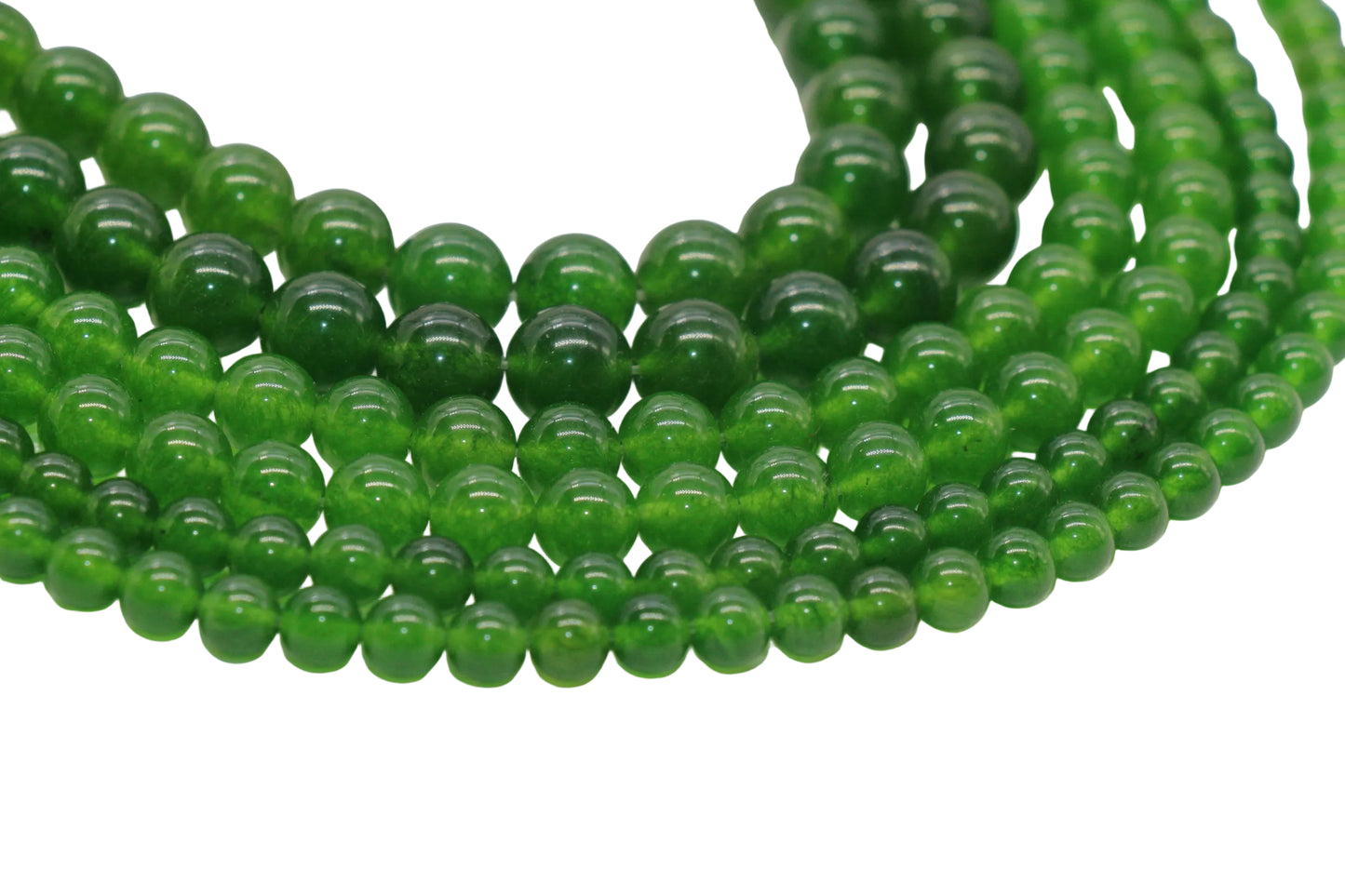 Dark Green Jade Gemstone Beads #81