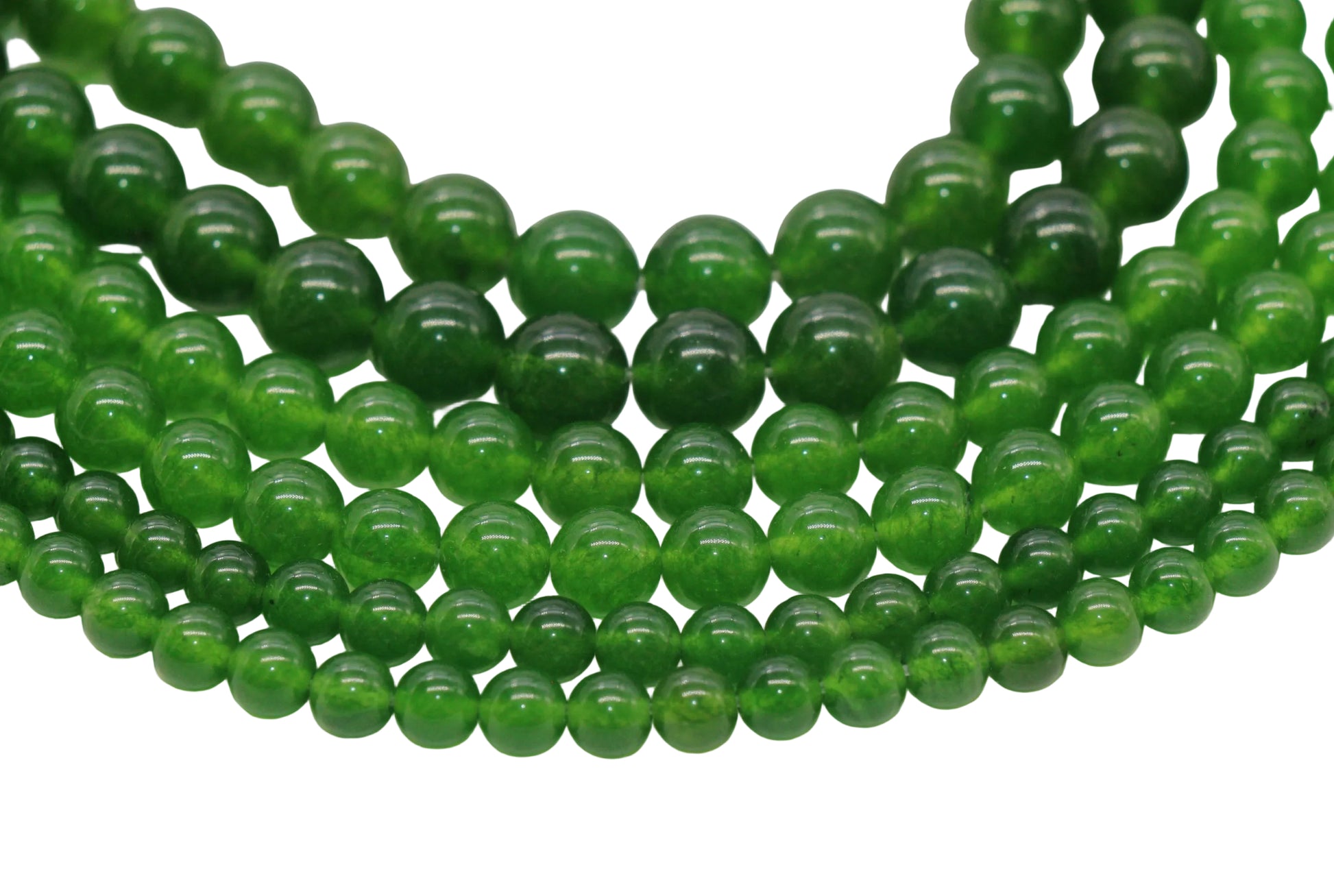 Dark Green Jade Gemstone Beads #81