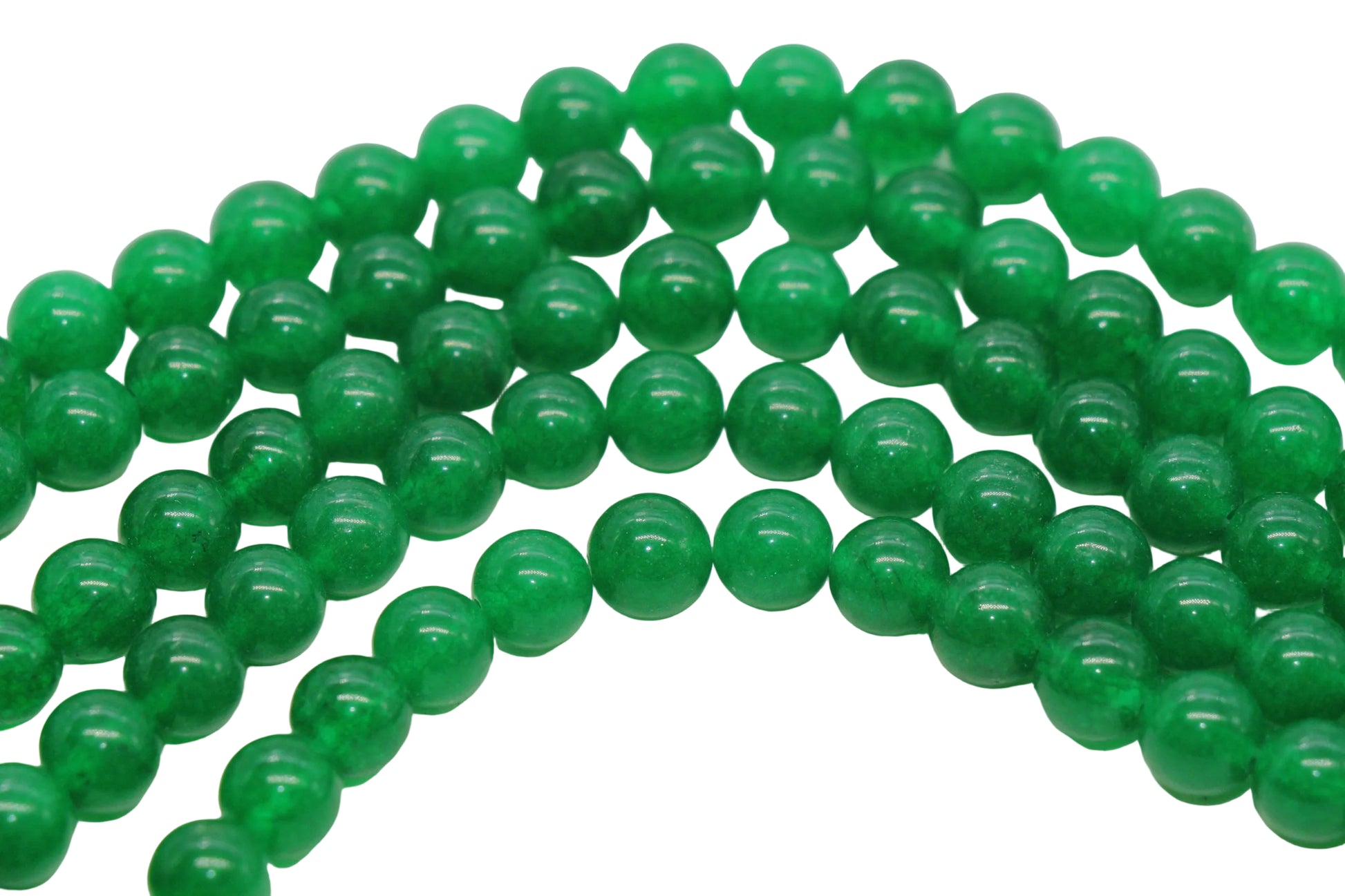 8mm Green Jade Gemstone Beads #87