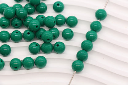 10mm Emerald Green Acrylic Gumball Beads #3970