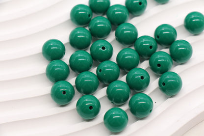 12mm Emerald Green Acrylic Gumball Beads #3969