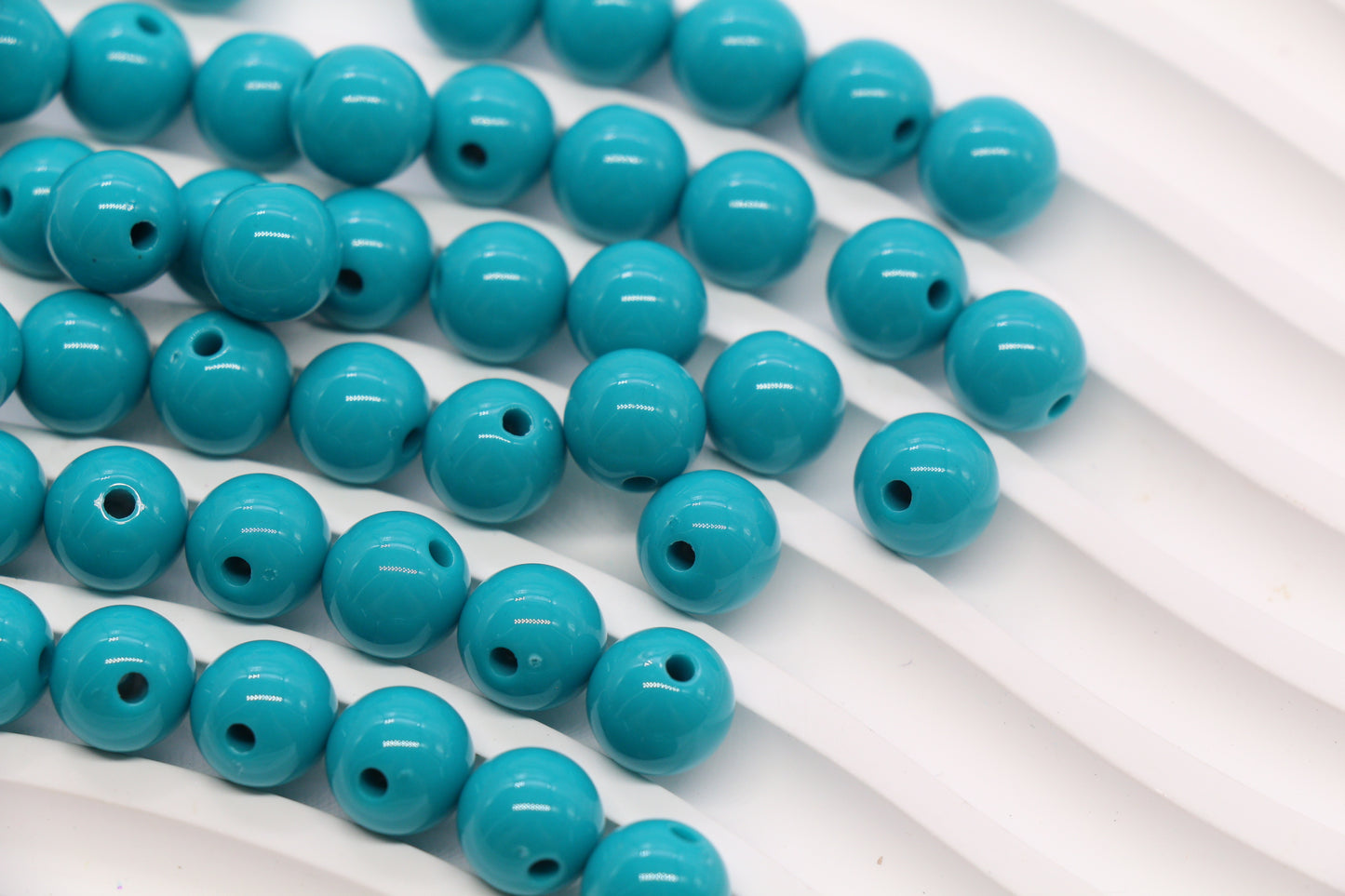 10mm Teal Acrylic Gumball Beads #3967