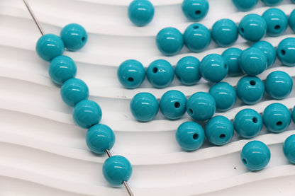 10mm Teal Acrylic Gumball Beads #3967