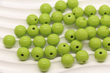 12mm Lime Green Acrylic Gumball Beads #3964