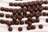 8mm Brown Acrylic Gumball Beads #3963
