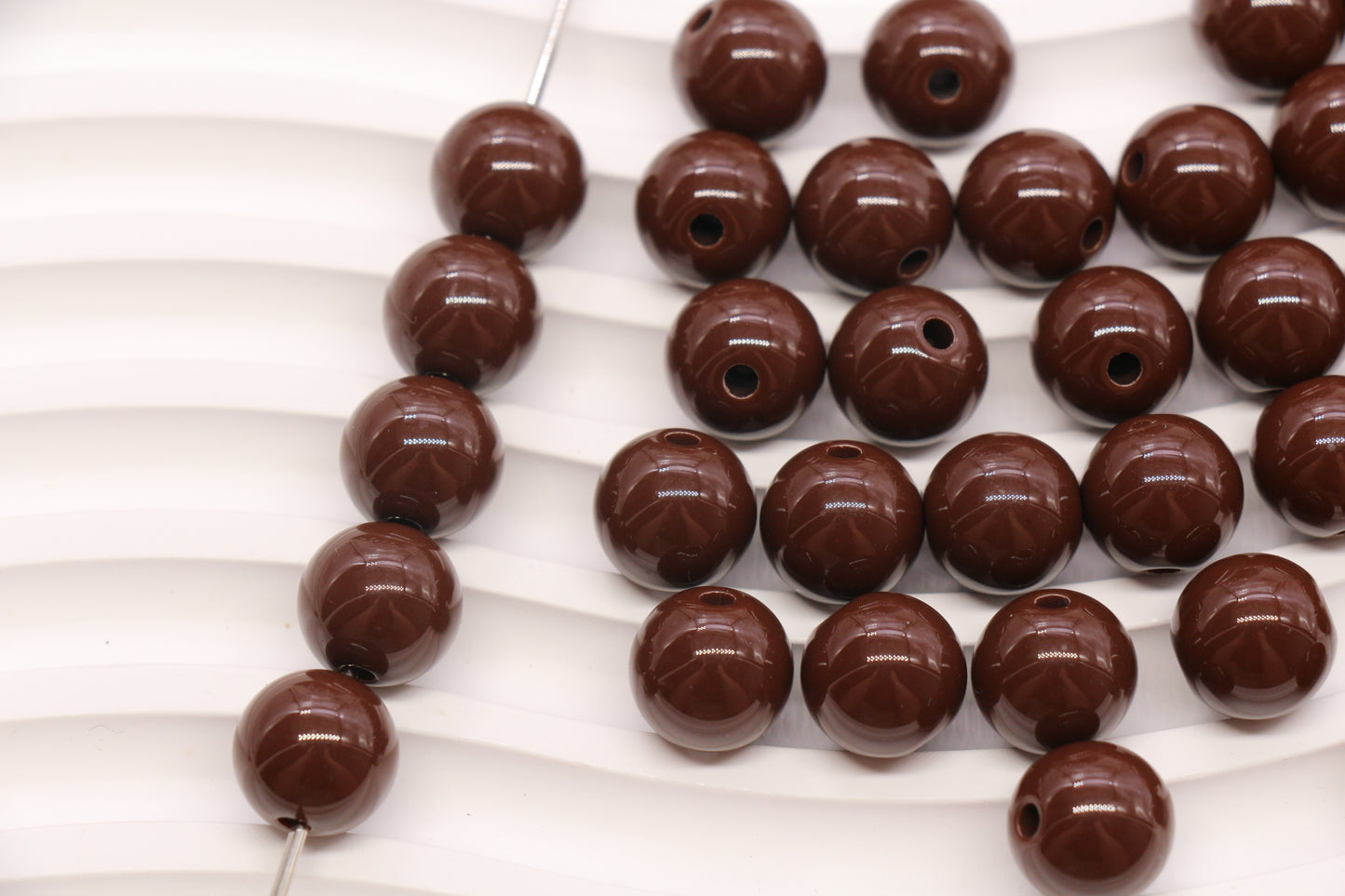 12mm Brown Acrylic Gumball Beads #3962