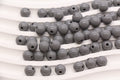 8mm Gray Acrylic Gumball Beads