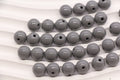 10mm Gray Acrylic Gumball Beads