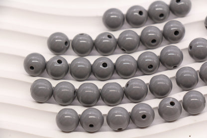 10mm Gray Acrylic Gumball Beads #3960