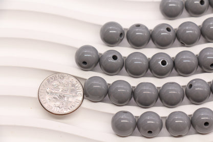 10mm Gray Acrylic Gumball Beads #3960