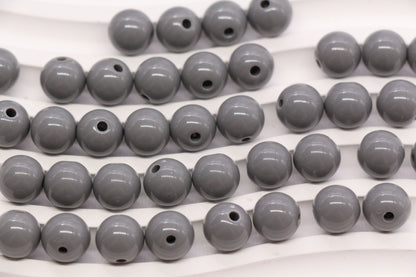 10mm Gray Acrylic Gumball Beads #3960