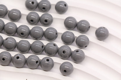 10mm Gray Acrylic Gumball Beads #3960