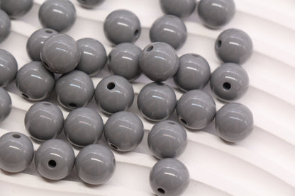 12mm Gray Acrylic Gumball Beads #3959