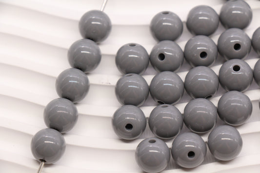 12mm Gray Acrylic Gumball Beads #3959