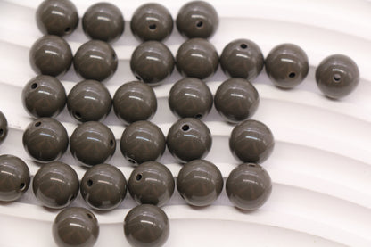 12mm Taupe Gray Acrylic Gumball Beads #3956
