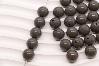 12mm Taupe Gray Acrylic Gumball Beads #3956