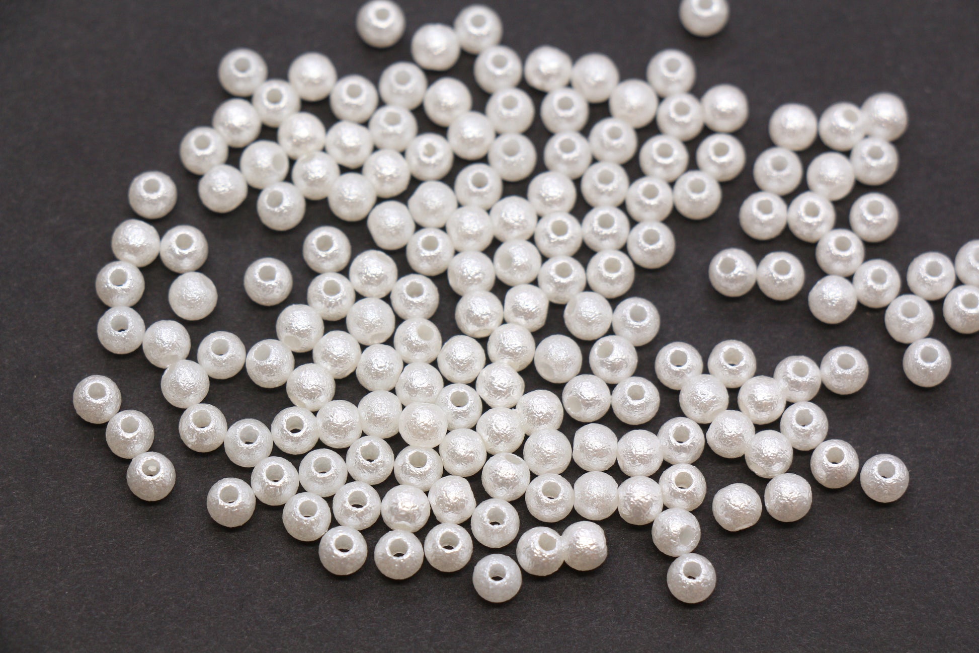 4mm Wrinkle Pearlized Acrylic Beads #3982