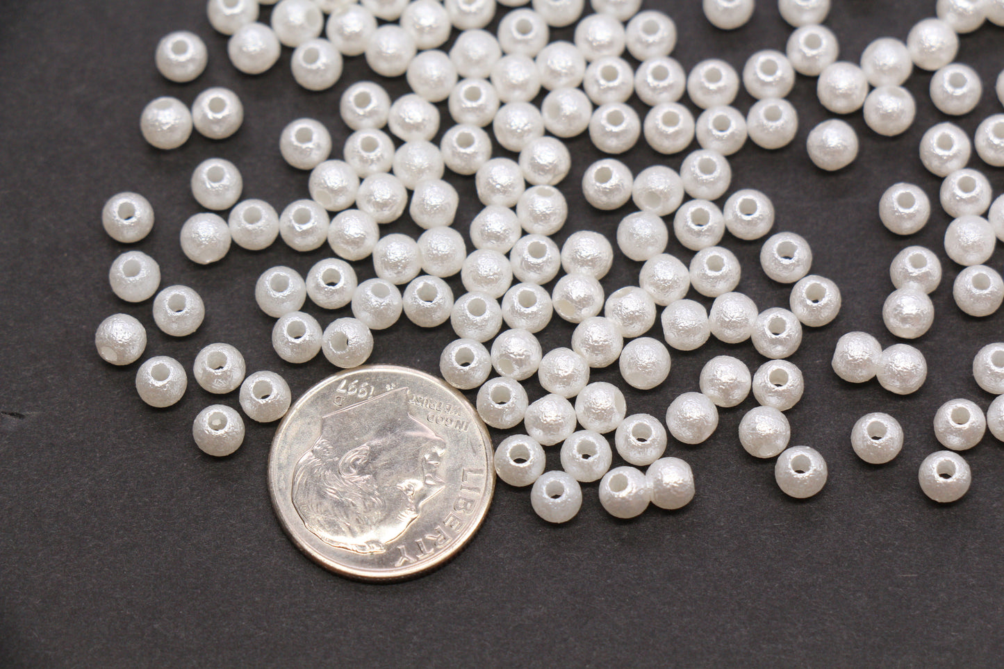4mm Wrinkle Pearlized Acrylic Beads #3982