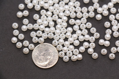 4mm Wrinkle Pearlized Acrylic Beads #3982