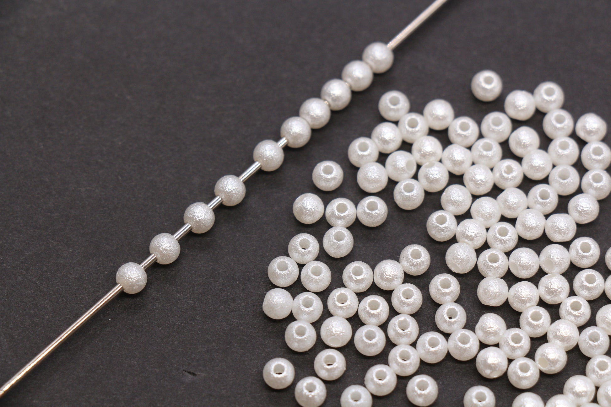 4mm Wrinkle Pearlized Acrylic Beads #3982