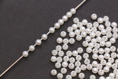 4mm Wrinkle Pearlized Acrylic Beads #3982