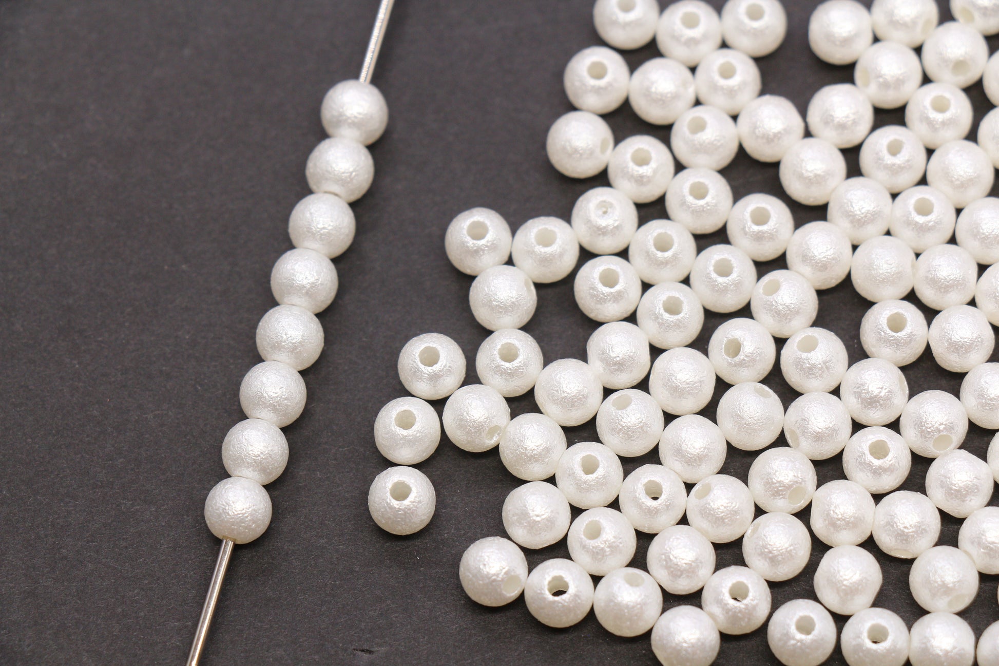 6mm Wrinkle Pearlized Acrylic Beads #3981