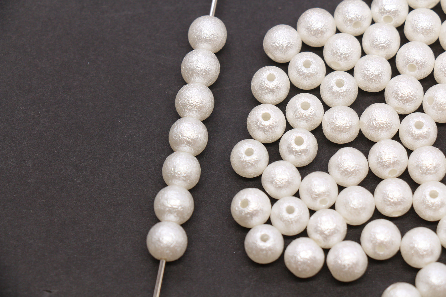 8mm Wrinkle Pearlized Acrylic Beads #3980
