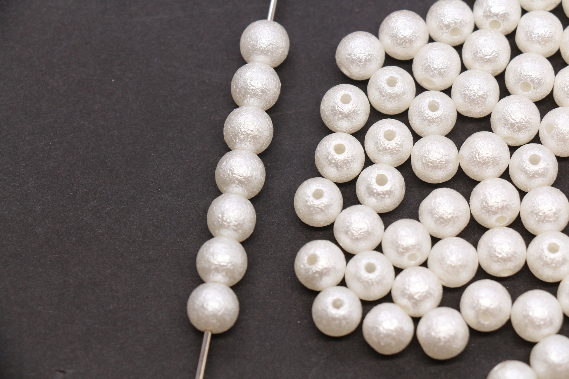 8mm Wrinkle Pearlized Acrylic Beads #3980
