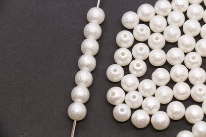 8mm Wrinkle Pearlized Acrylic Beads #3980