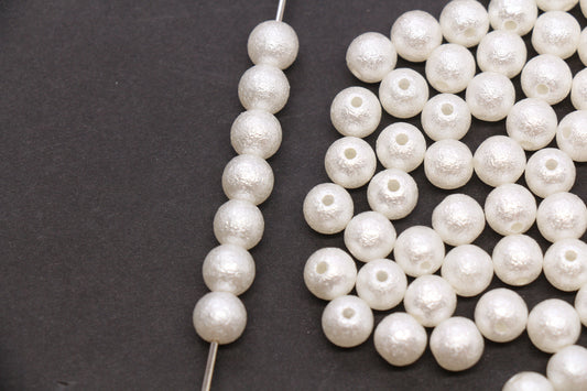 8mm Wrinkle Pearlized Acrylic Beads #3980
