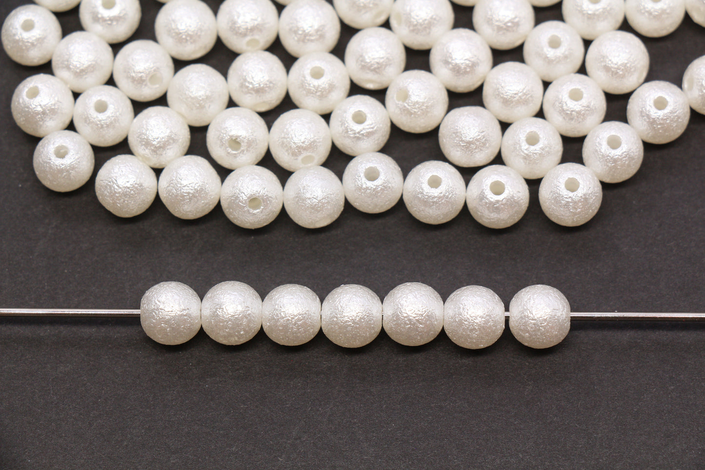 8mm Wrinkle Pearlized Acrylic Beads #3980
