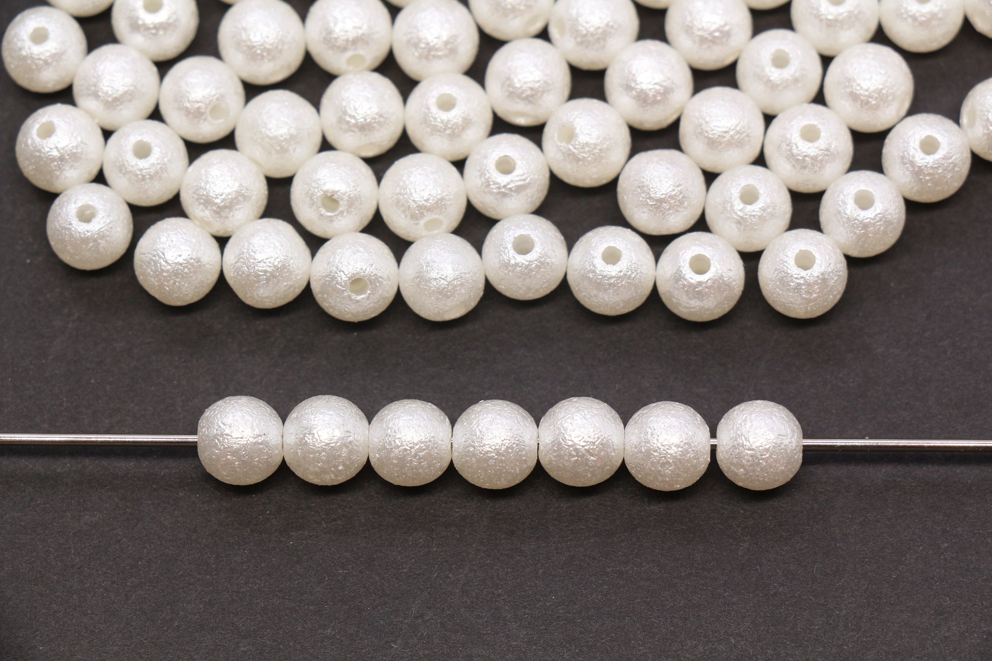 8mm Wrinkle Pearlized Acrylic Beads #3980