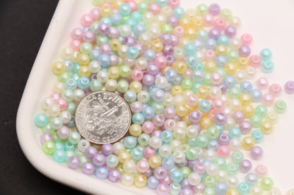 4mm Pearlized Acrylic Wrinkle Beads Mix #3978