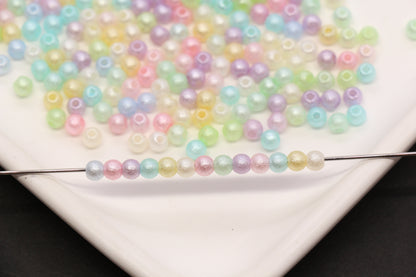 4mm Pearlized Acrylic Wrinkle Beads Mix #3978